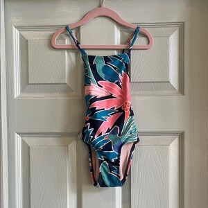 Tea Collection tropical floral and bird One-Piece Swimsuit